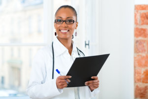 medical staff holding medical records